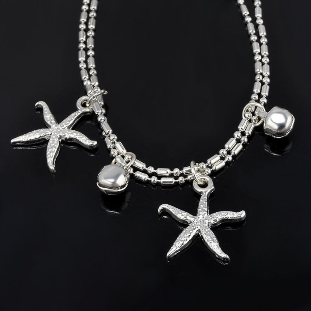 STARFISH Elegant Ankle SILVE Anklet Bracelet Women - Picture 3 of 3